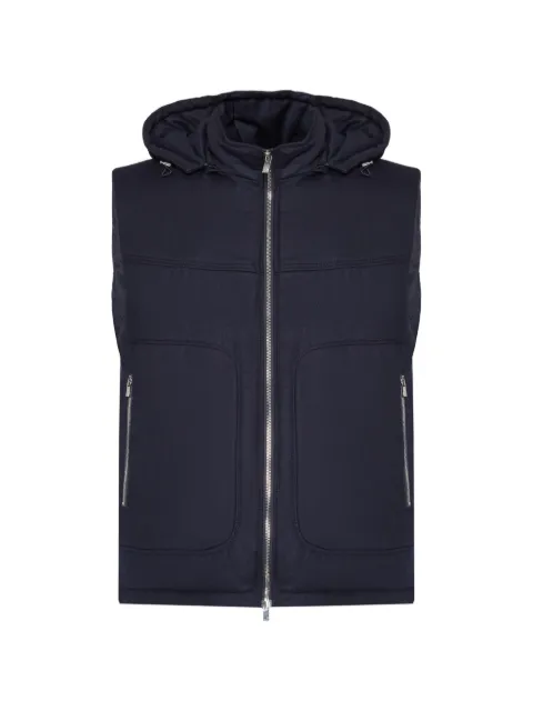 Tombolini hooded zip-fastening gilet