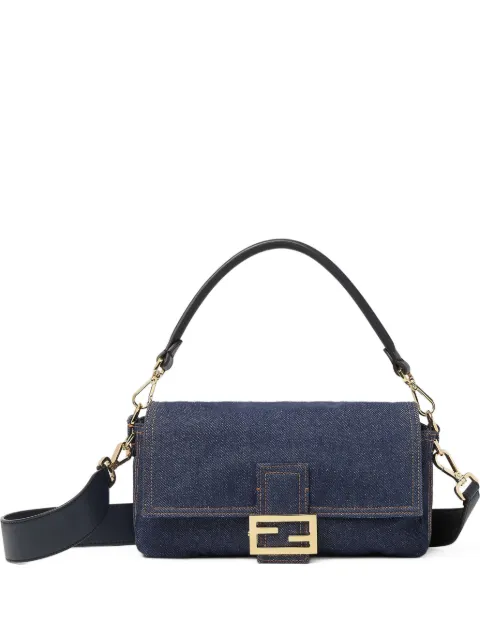 FENDI FF-motif denim bag
