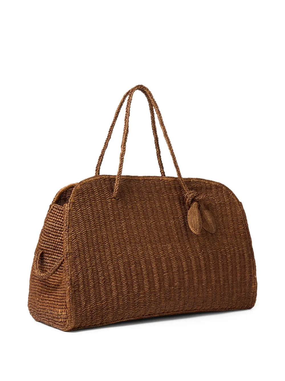Jacquemus Grote The Turismo raffia shopper Bruin