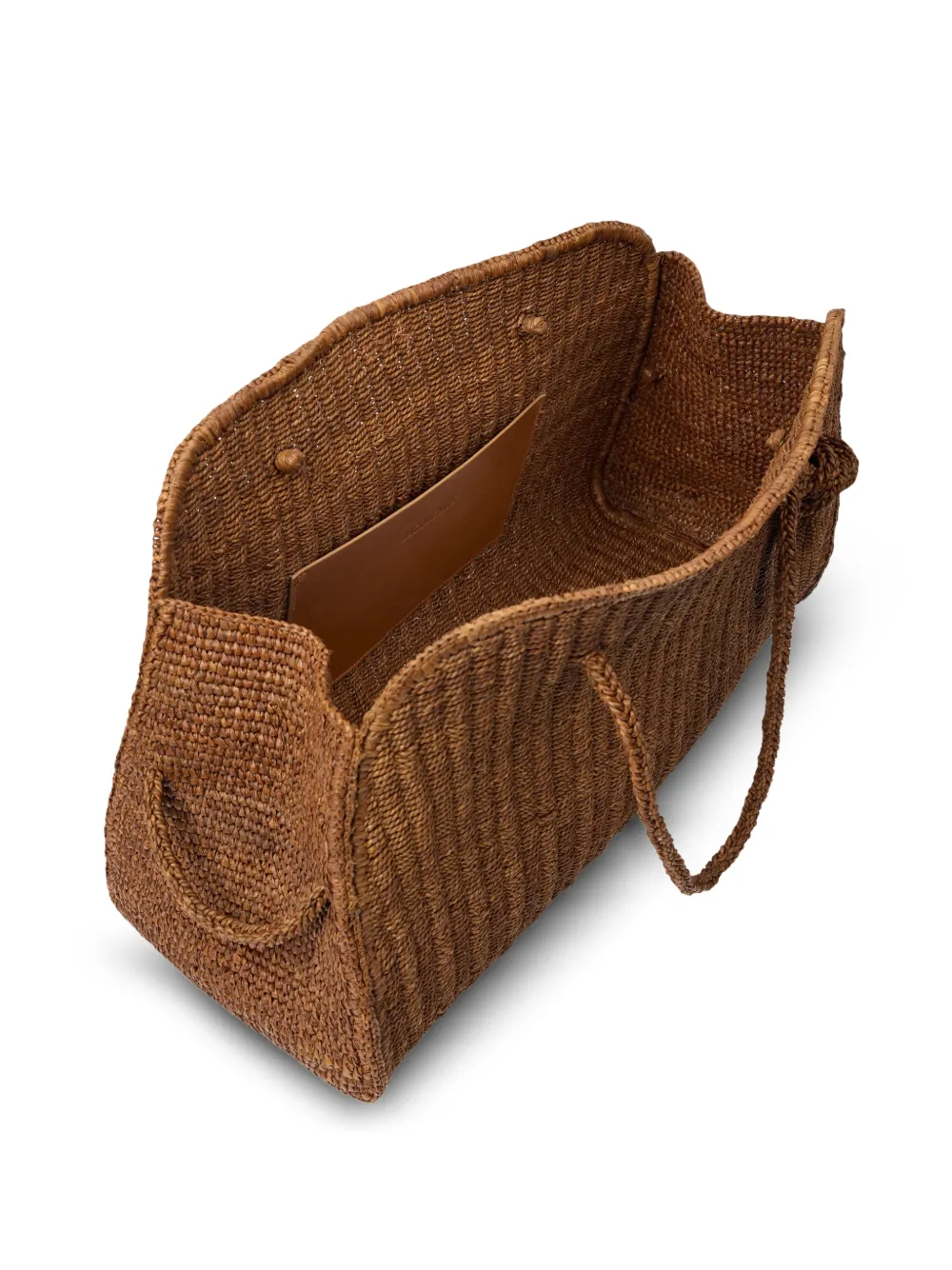 Jacquemus Grote The Turismo raffia shopper Bruin