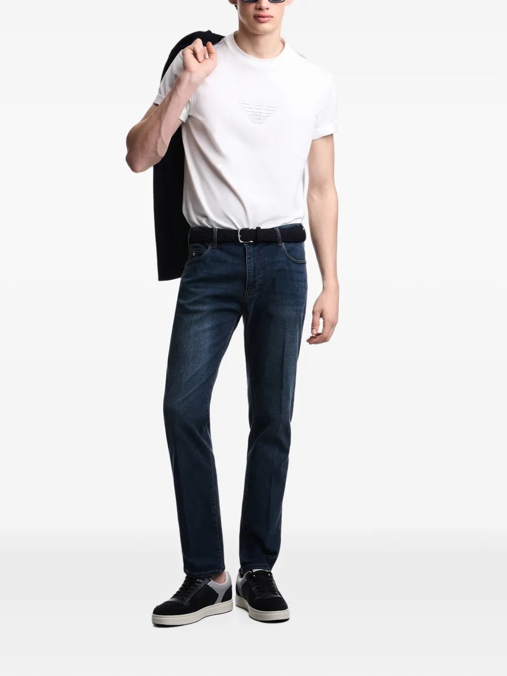 Emporio Armani J45 jeans met vijf zakken Blauw