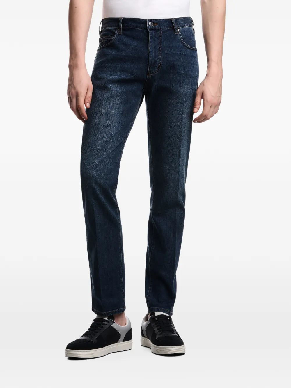 Emporio Armani J45 jeans met vijf zakken Blauw