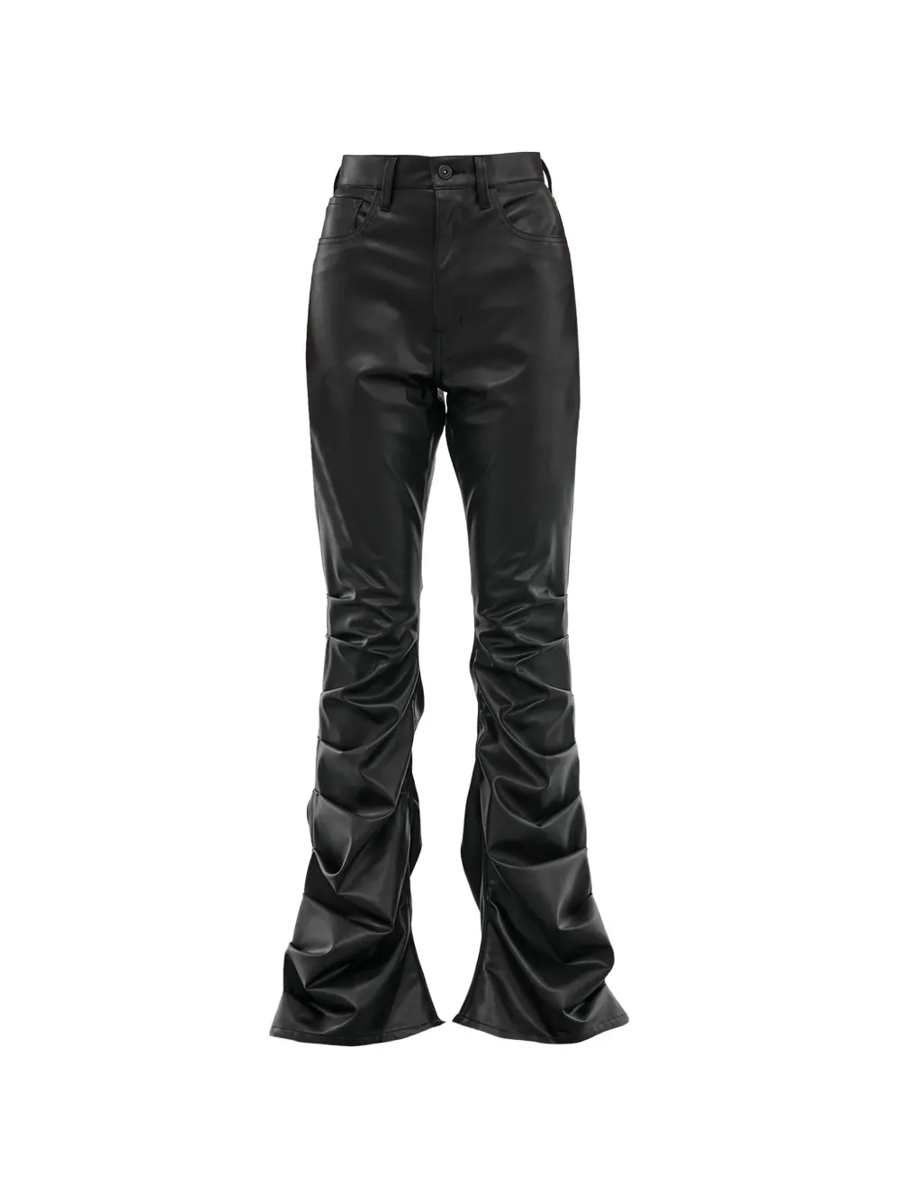 Junya Watanabe ruffled flared trousers - Schwarz