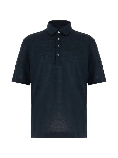 Zegna short-sleeved buttoned polo shirt