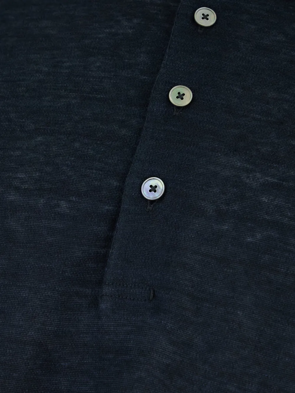 Zegna Poloshirt met knopen en korte mouwen Blauw
