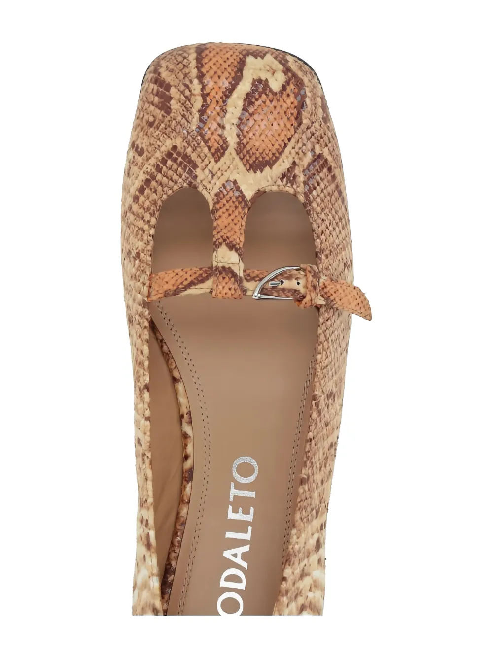 Nodaleto print-strap ballerinas Beige
