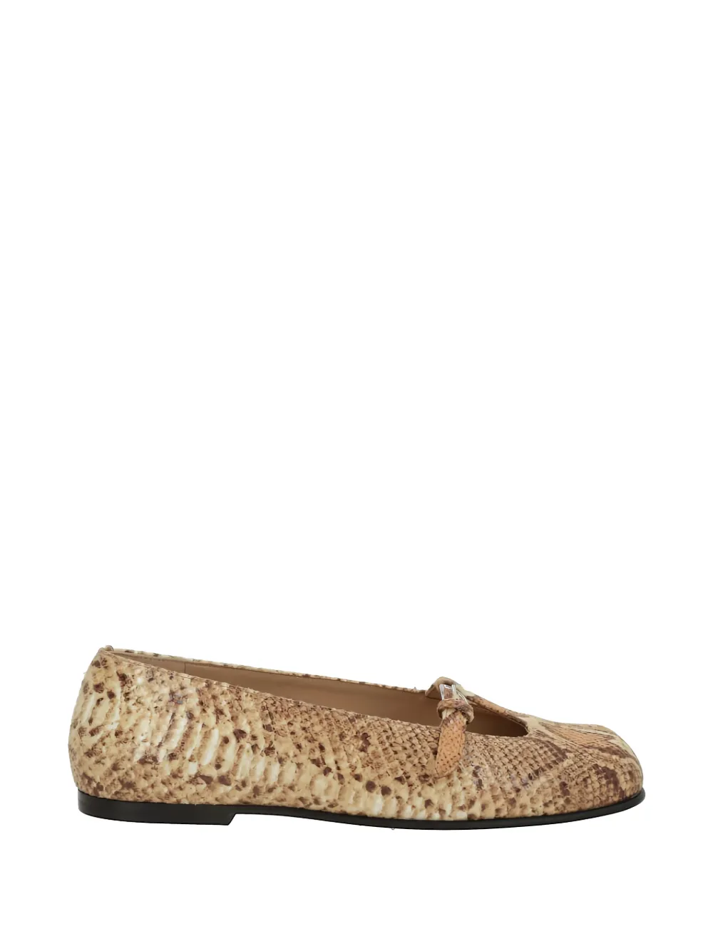 Nodaleto print strap ballerinas - Toni neutri