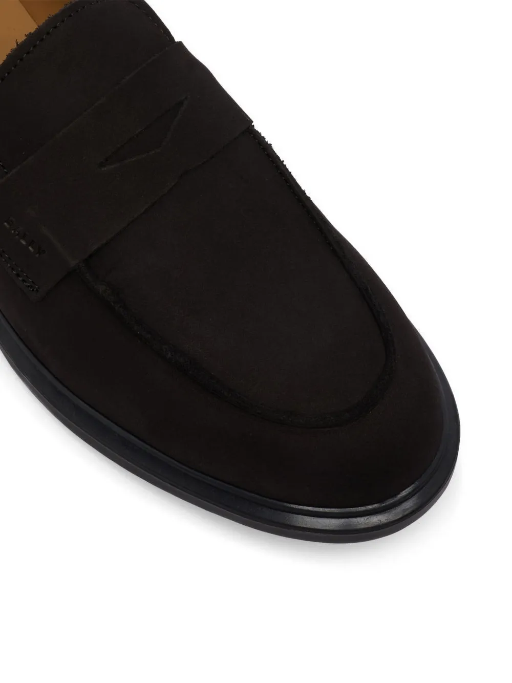 Bally webbing penny loafers Zwart