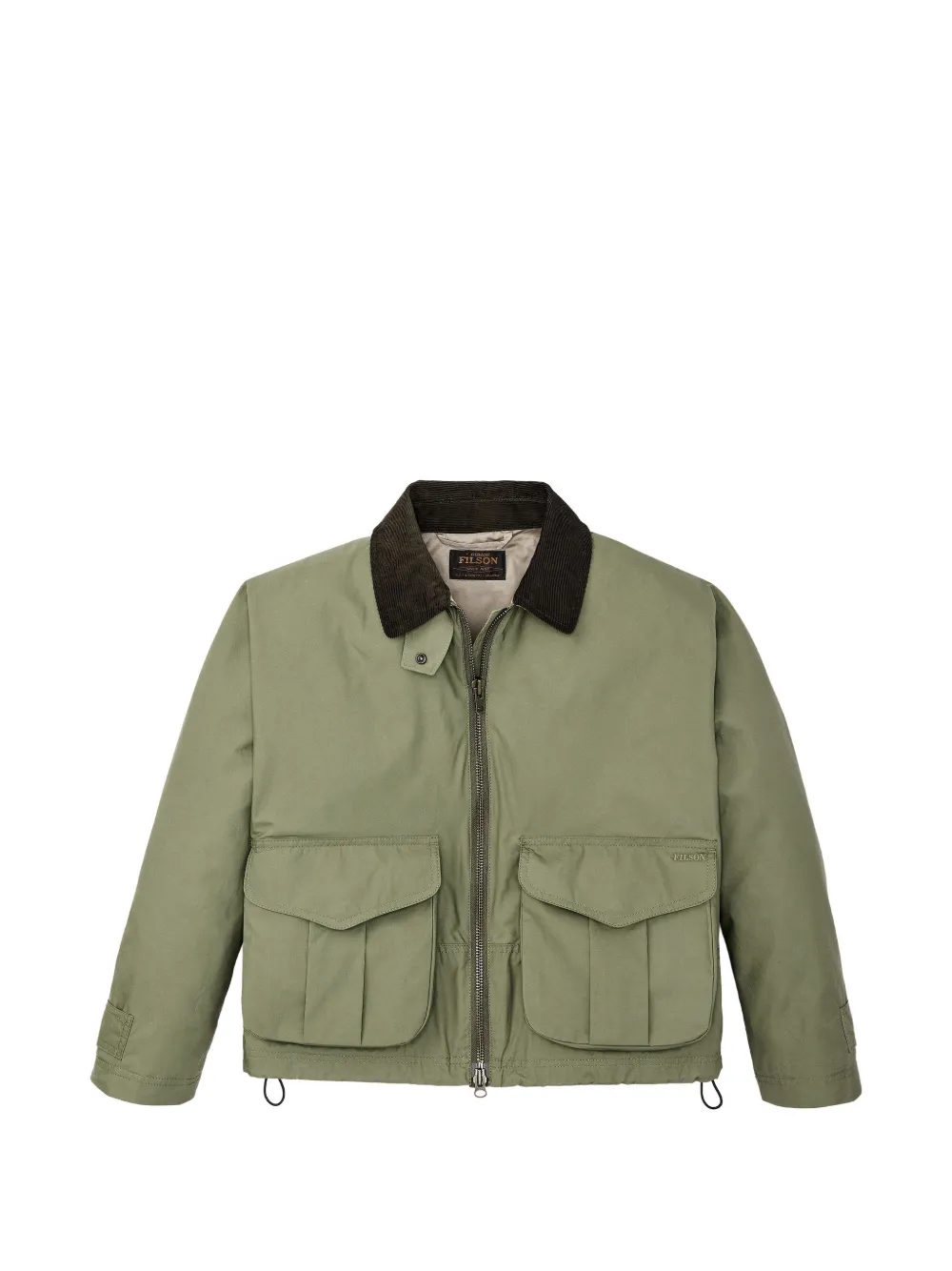 Filson oversized flap-pocket zip-up jacket - Verde
