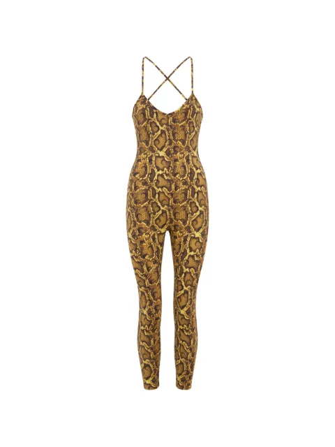 Marine Serre jumpsuit con estampado de pitón