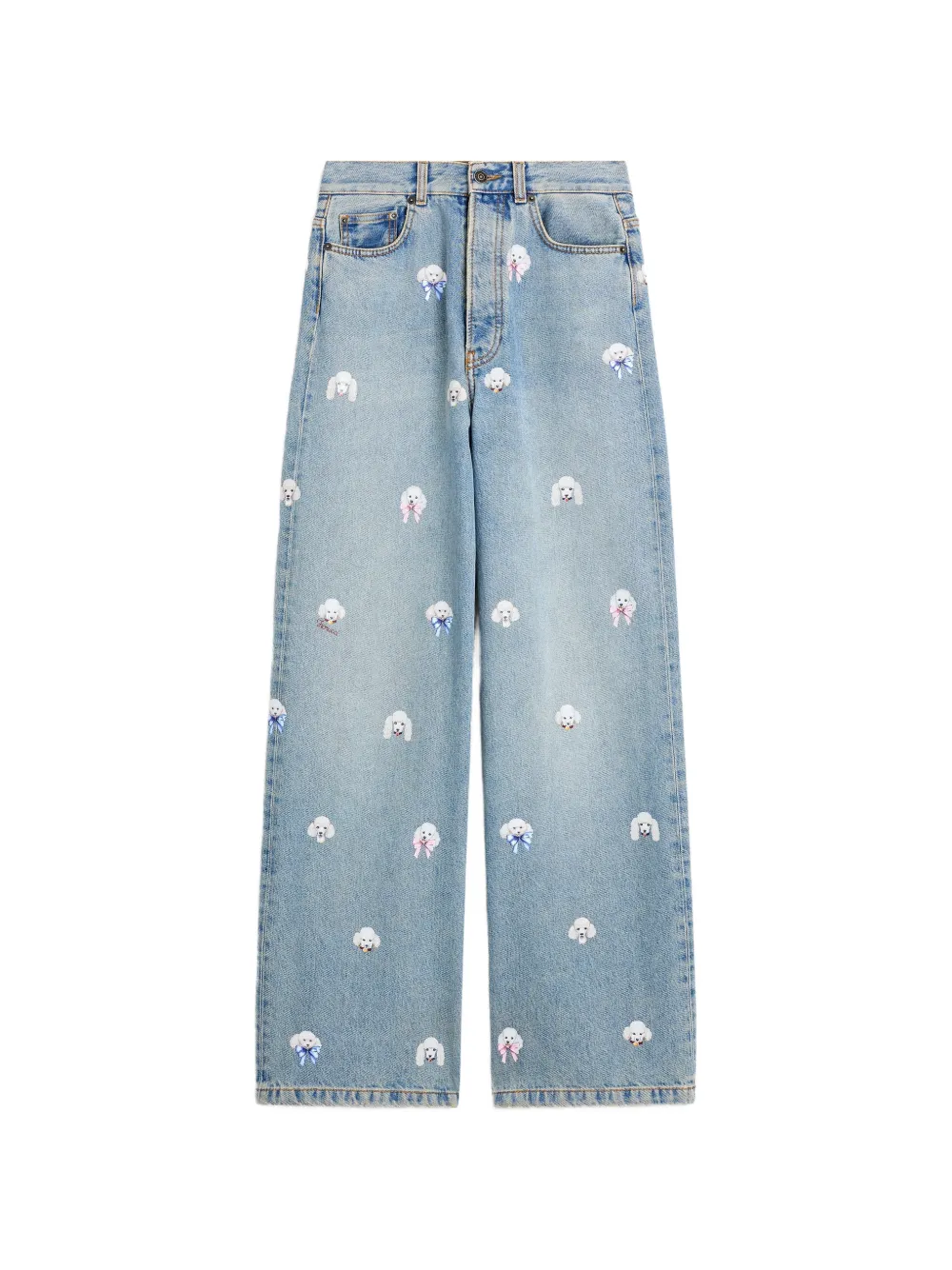 Fiorucci poodle-print jeans - Blu