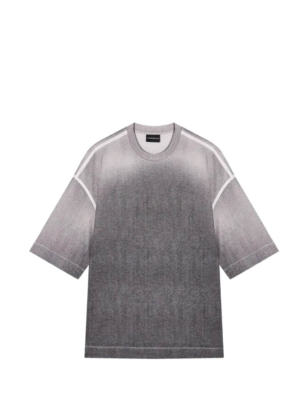 Emporio Armani oversized degradé T-shirt - Grau