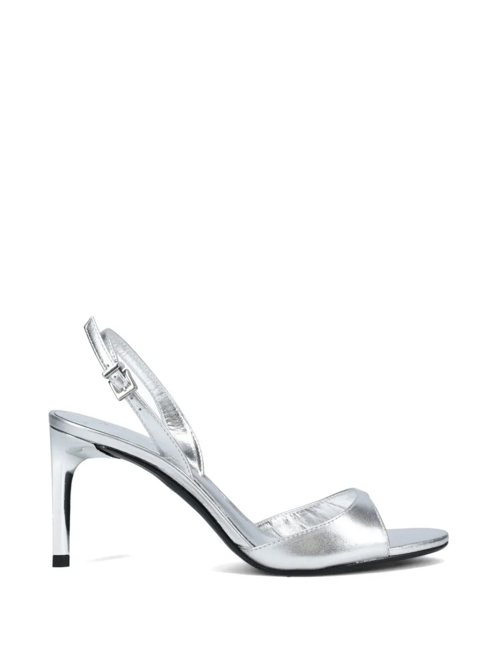 Schutz metallic-finish slingback sandals Zilver