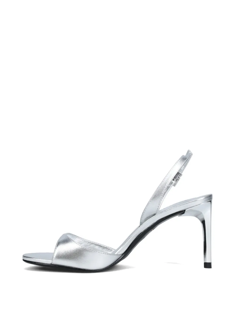 Schutz metallic-finish slingback sandals Zilver