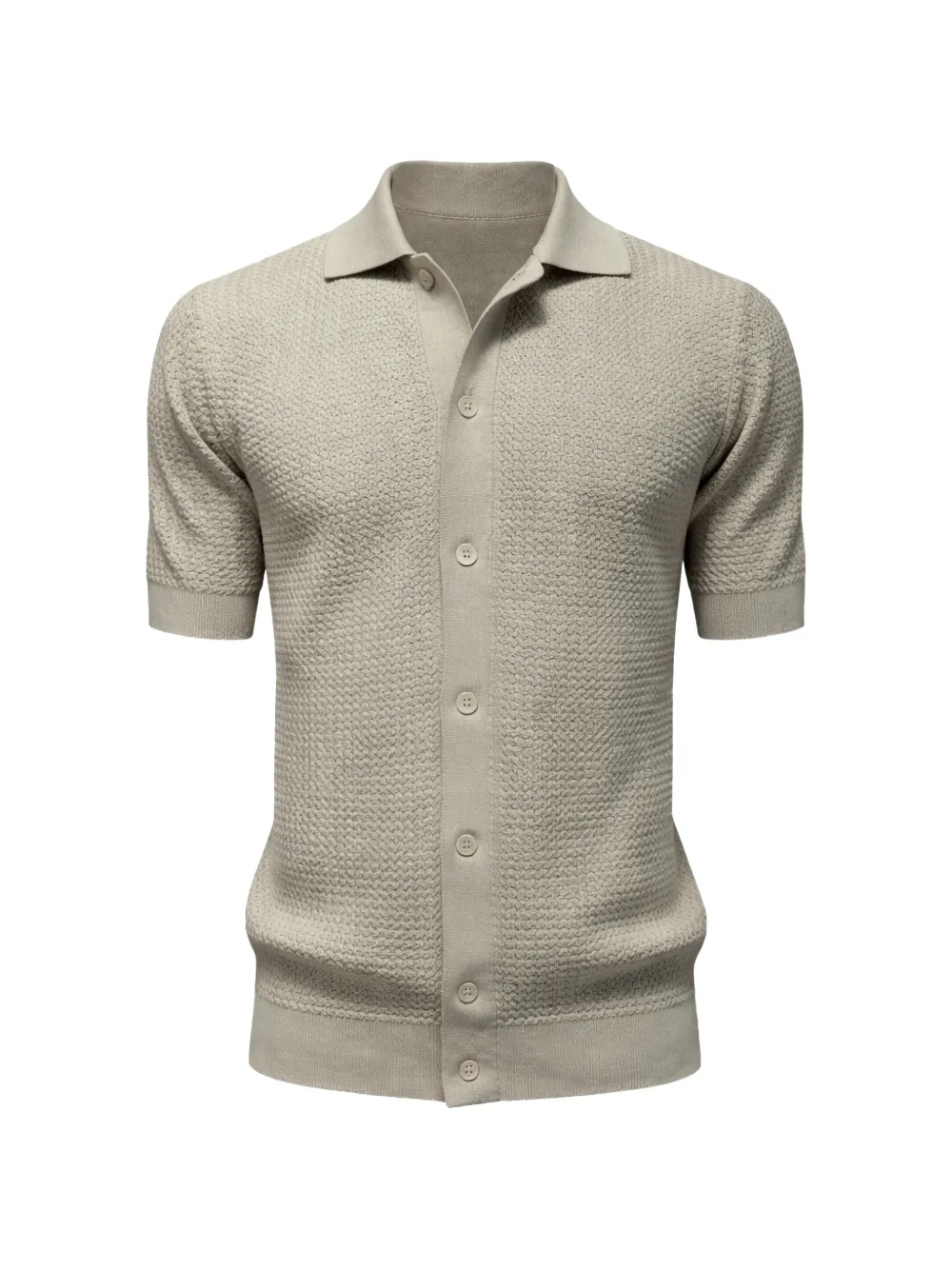 Filippo De Laurentiis textured short-sleeve cotton shirt - Toni neutri