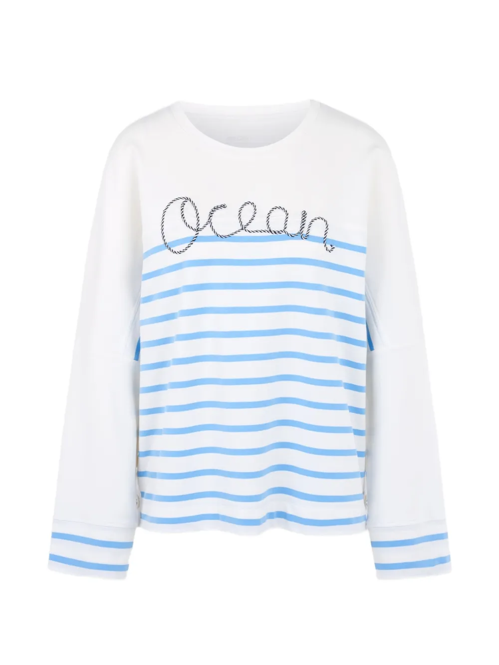 MARCCAIN striped cotton sweatshirt - Bianco