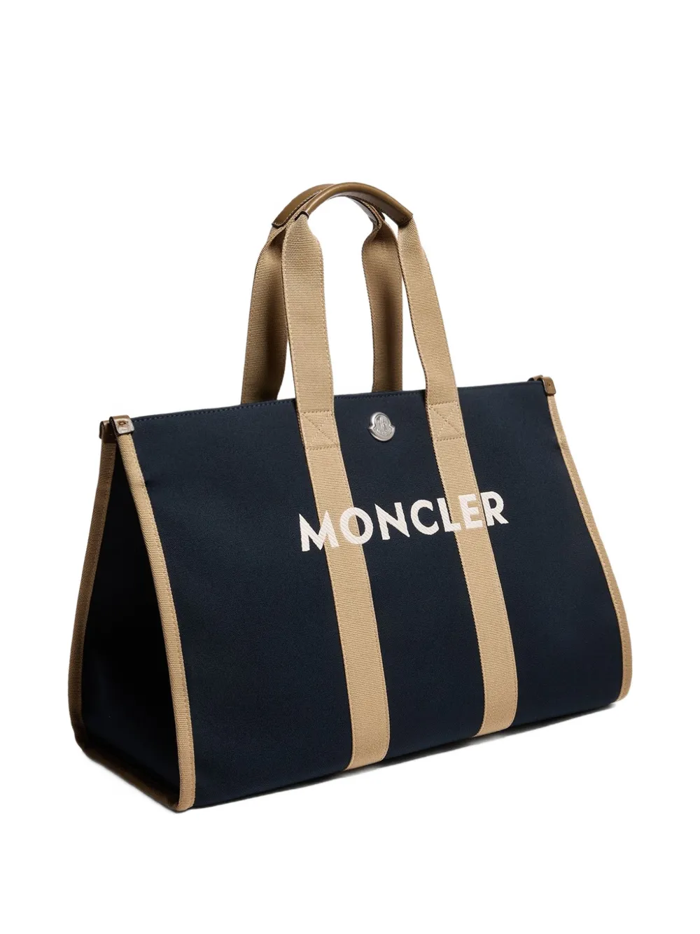 Moncler Canvas shopper met logodetail Blauw