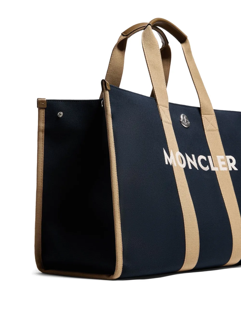 Moncler logo-detail Canvas Tote Bag | Blue | FARFETCH