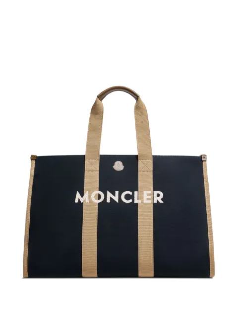 Moncler logo-detail canvas tote bag