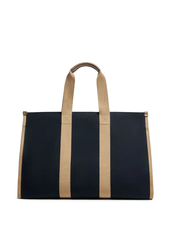 Moncler logo-detail Canvas Tote Bag | Blue | FARFETCH