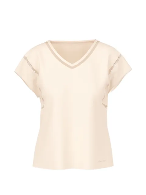 MARCCAIN playera de algodón con cuello en V
