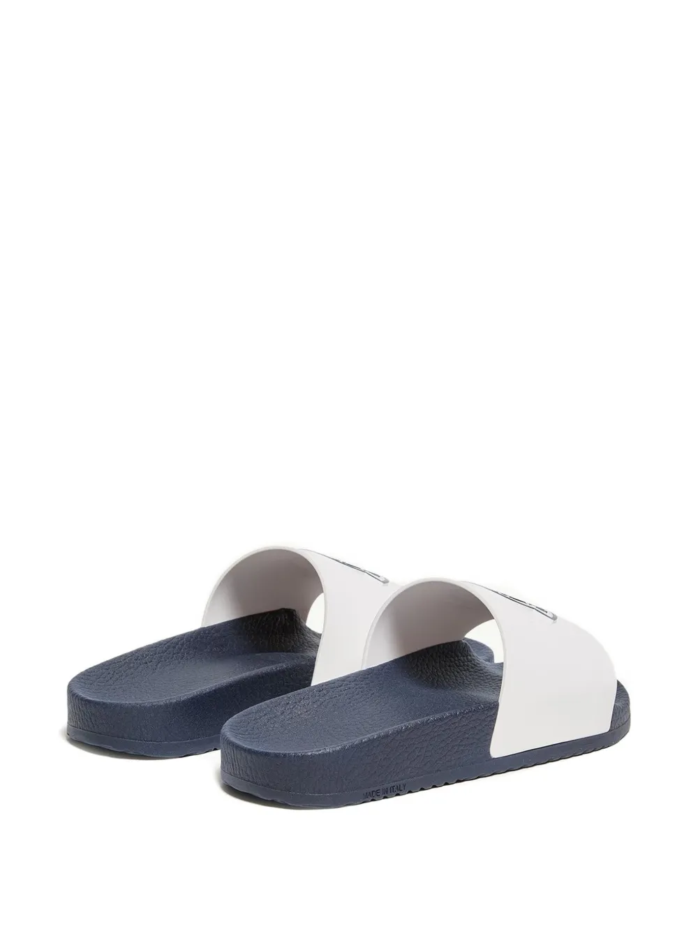 Moncler Enfant Petit Basile slippers met logodetail Wit
