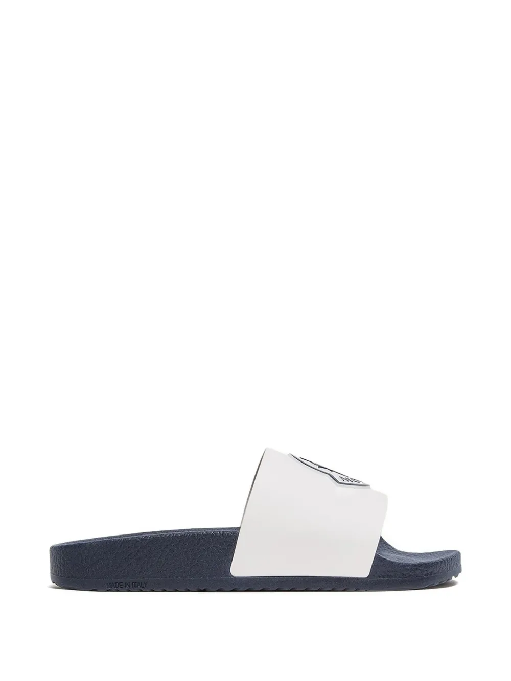 Moncler Enfant Petit Basile slippers met logodetail Wit