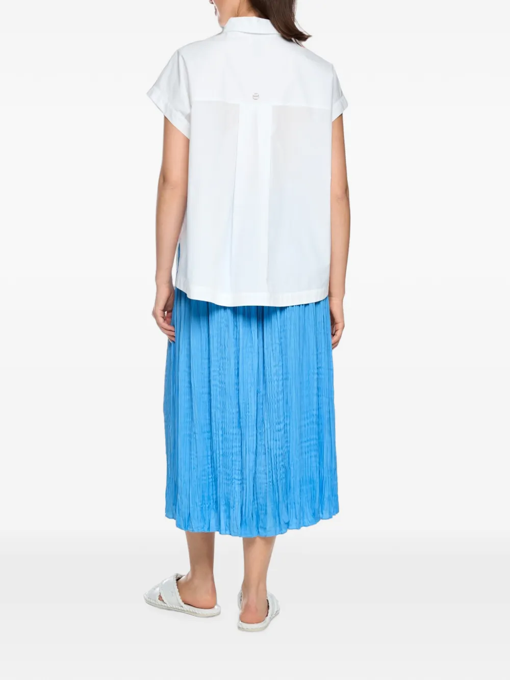 MARCCAIN Blouse met print en knoop Wit