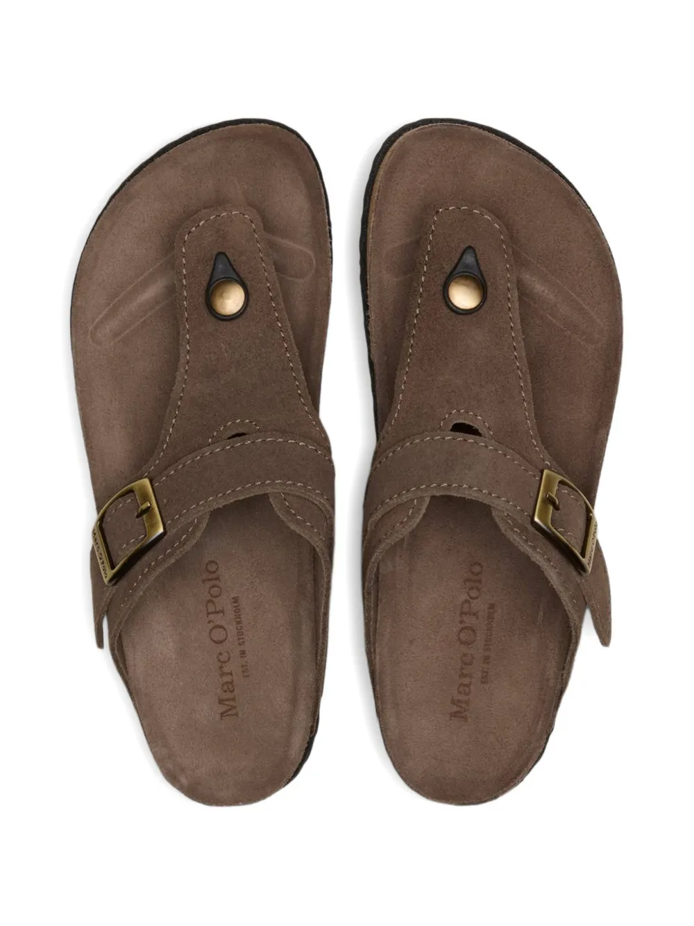 Marc O'Polo buckle suede sandals Bruin