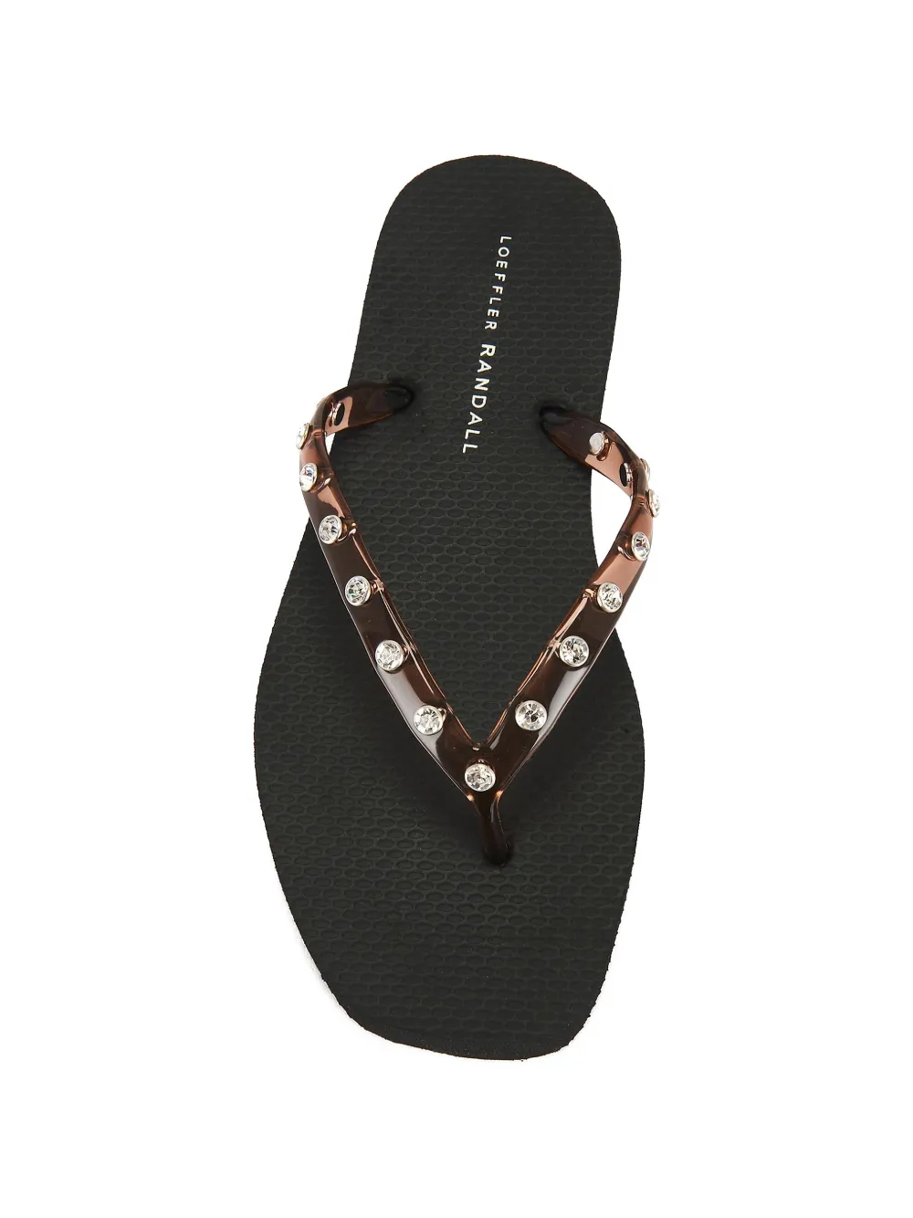 Loeffler Randall Taryn Crystal-embellished Thong Flip Flops In Multi