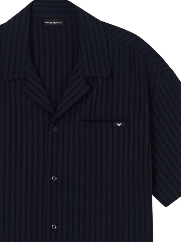 h*読様 EMPORIO ARMANI 古着ストライプシャツ Emporio Armani ストライプ シャツ | ブルー | FARFETCH JP