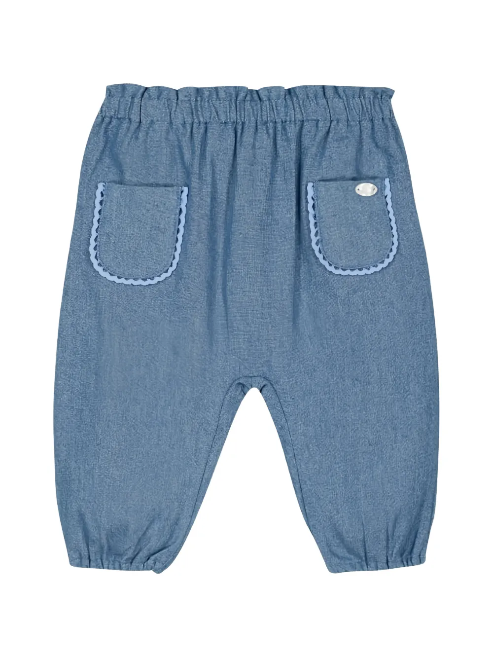 Tartine Et Chocolat Broek met opgestikte zak en ruches Blauw
