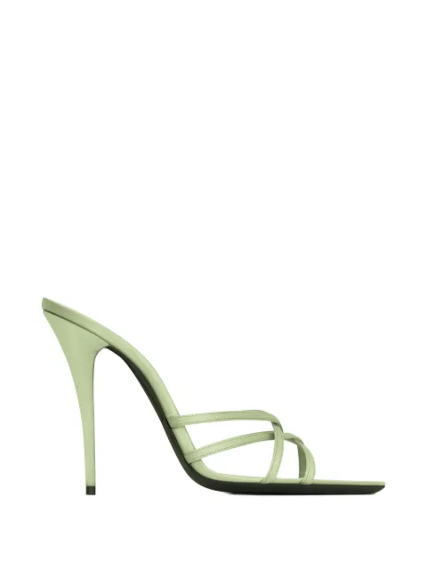 Saint Laurent pastel green strap sandals