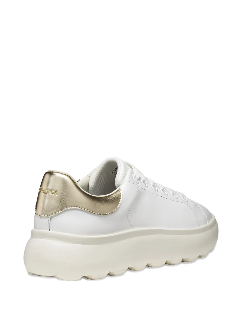 Geox Spherica Ec4.1 leren sneakers Wit