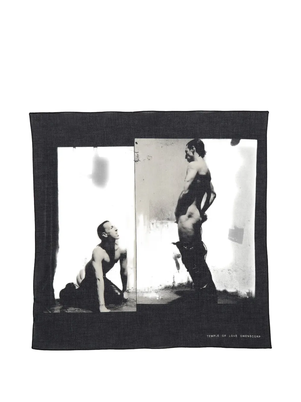 Rick Owens DRKSHDW graphic-detail scarf - Nero