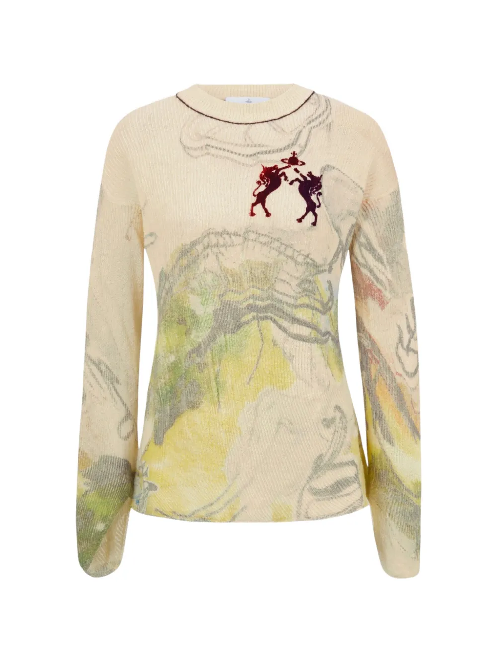 Vivienne Westwood Kyle print-detail wool jumper - Toni neutri