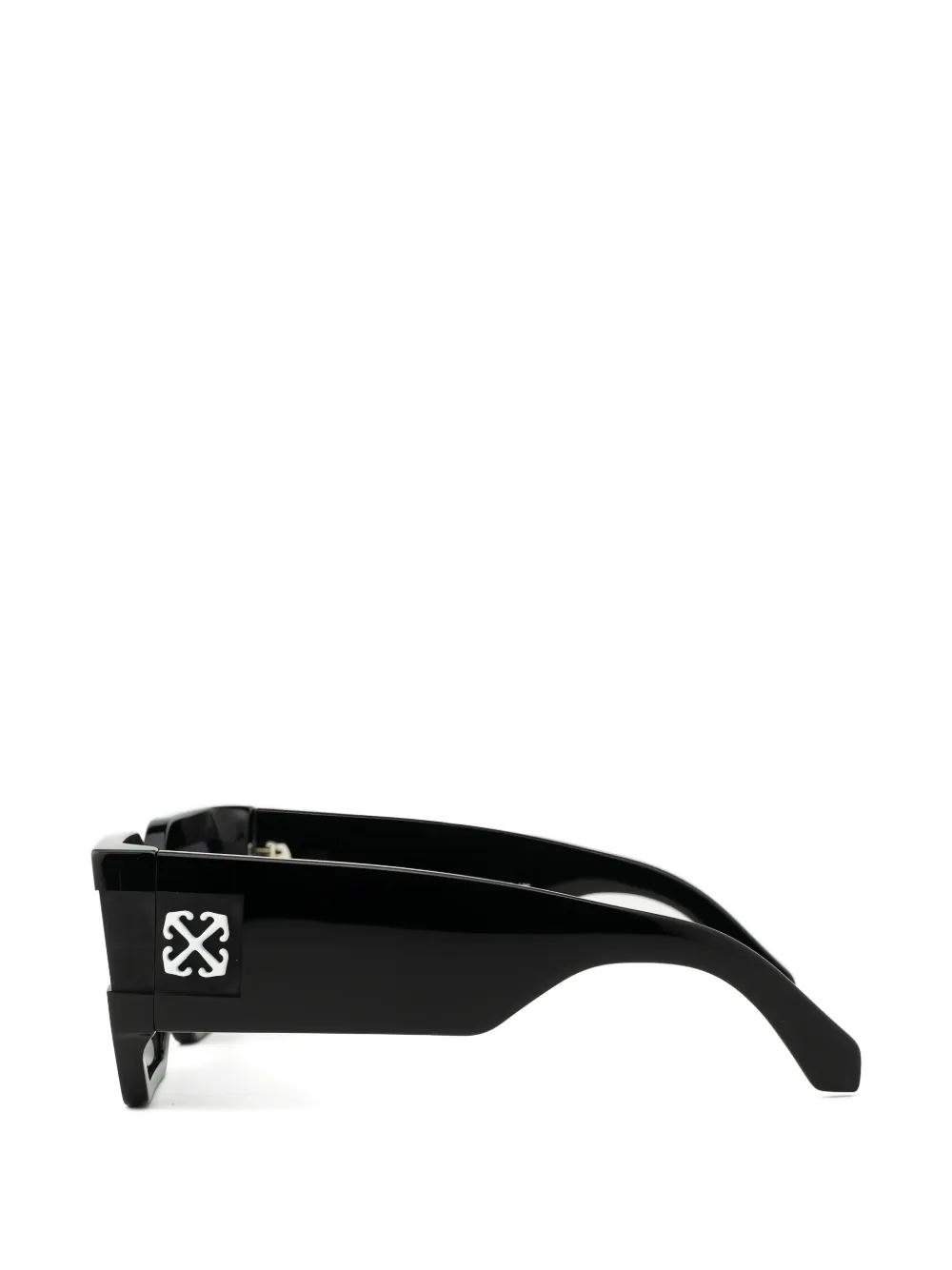 Off-White Zonnebril met vierkant logo Zwart