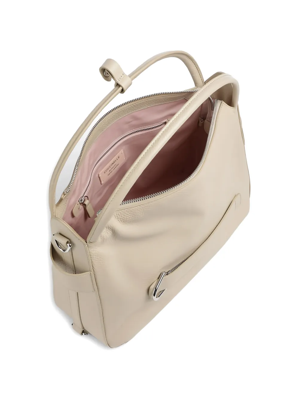 Coccinelle Leren shopper met strik Beige