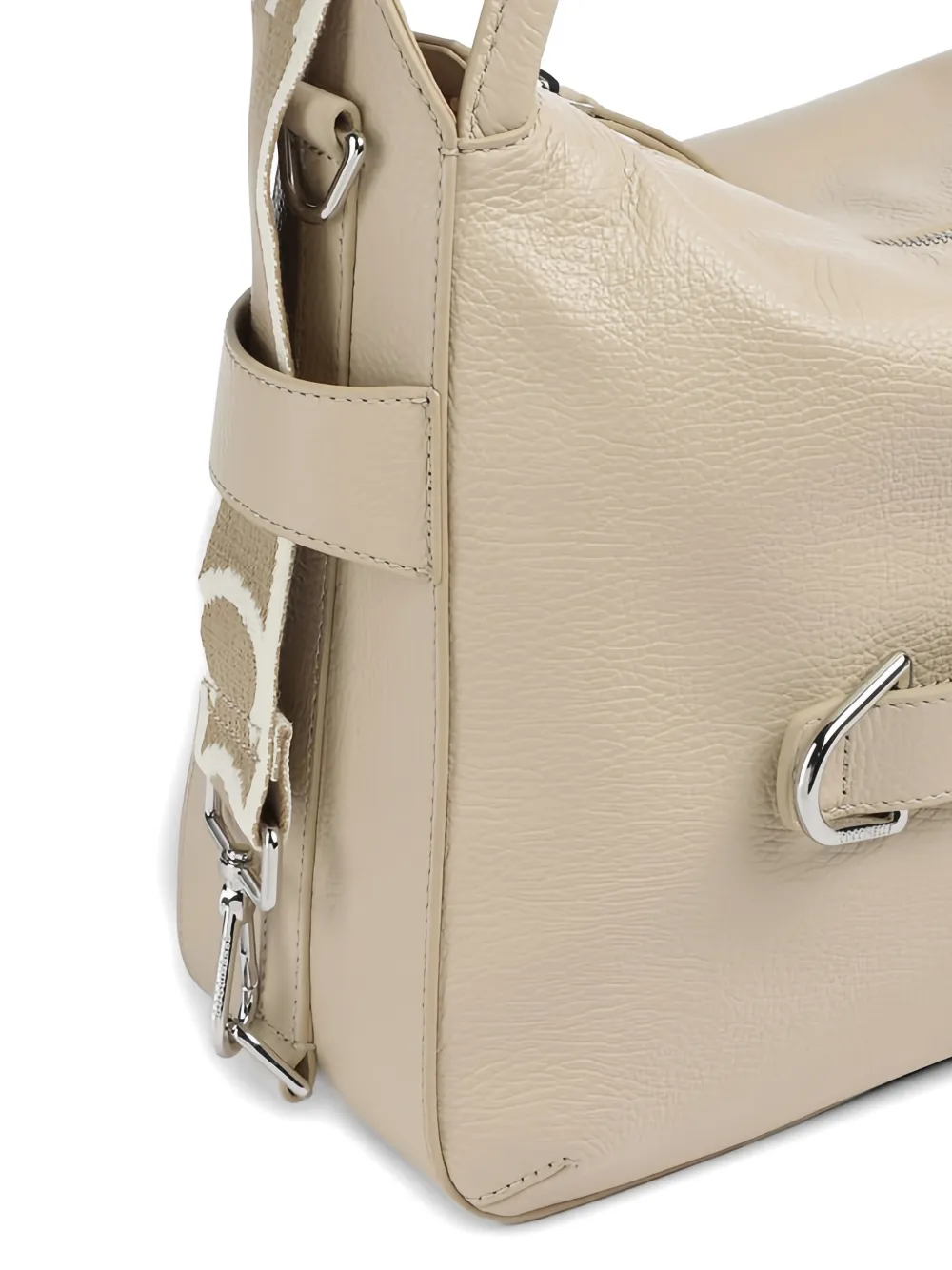 Coccinelle Leren shopper met strik Beige