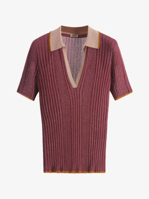 Roberto Collina ribbed V-neck T-shirt