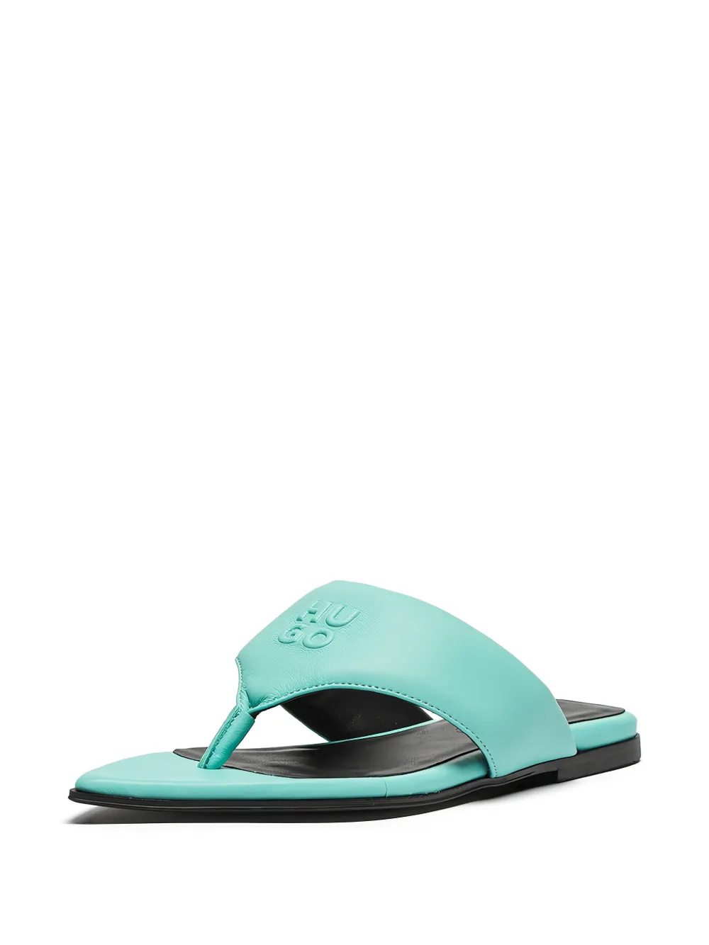 HUGO embossed thong sandals Blauw