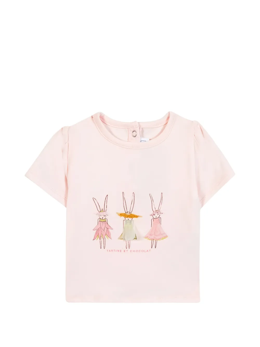 Tartine Et Chocolat rabbit-graphic t-shirt - Rosa