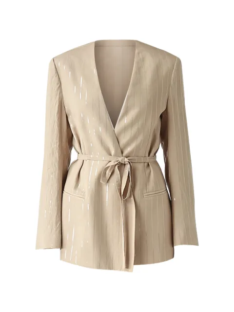 MeimeiJ belted V-neck jacket