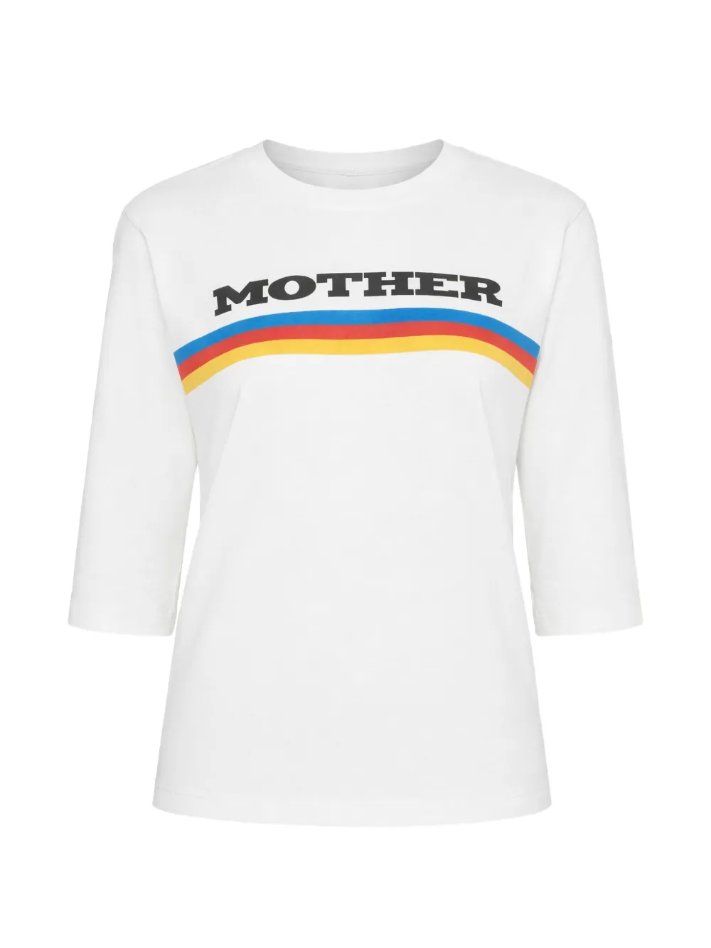 MOTHER The Better Half rainbow stripe t-shirt - Bianco