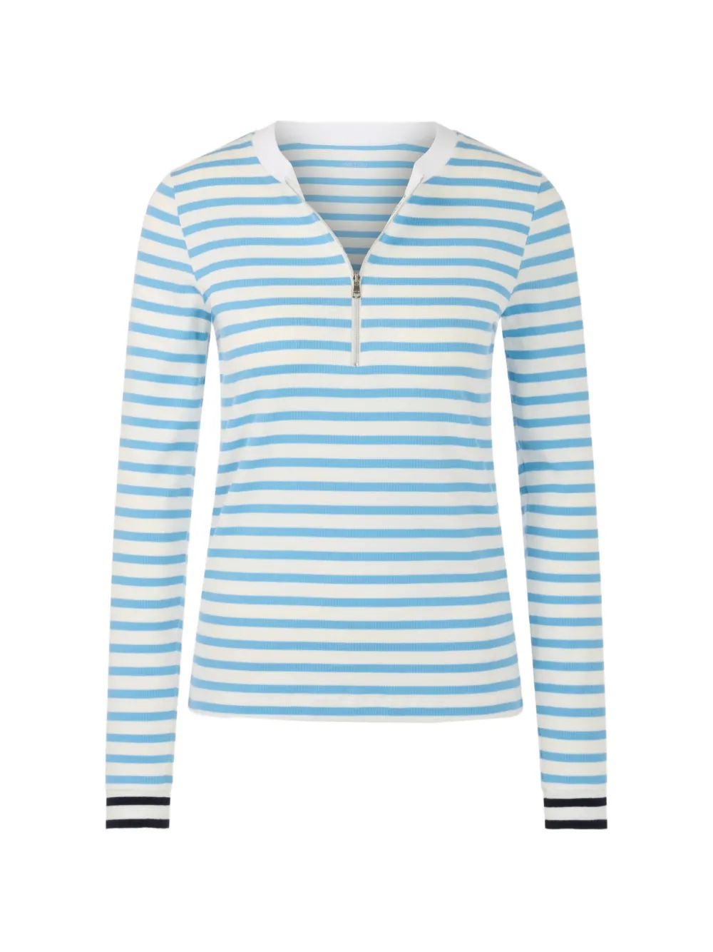 MARCCAIN striped zip T-shirt - Blau