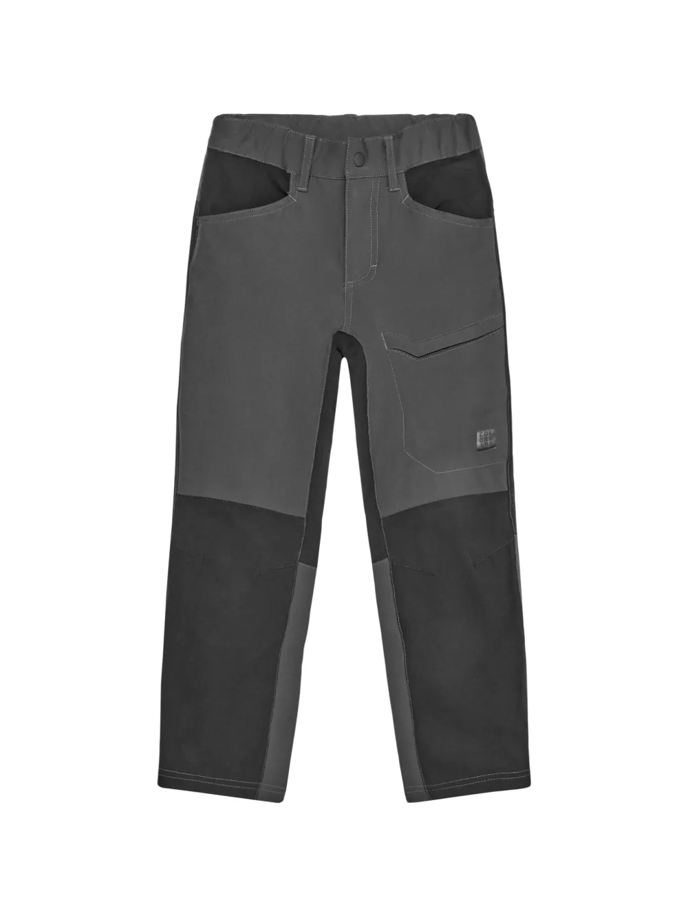 COLOR KIDS button straight trousers - Grigio