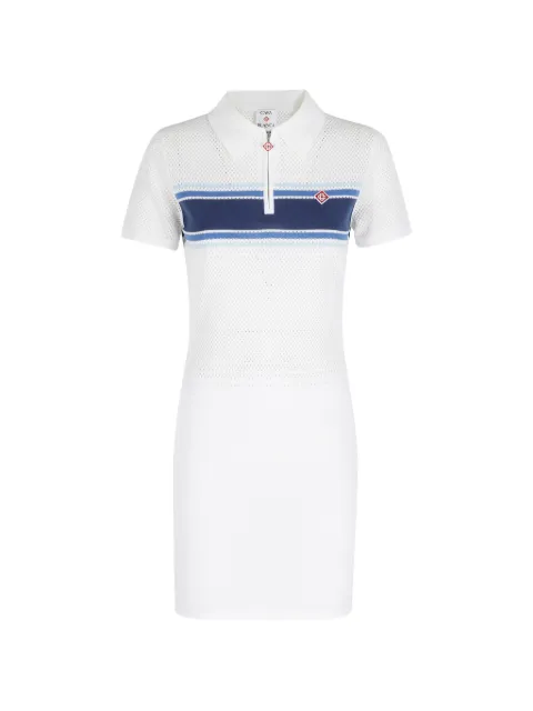 Casablanca perforated striped dress