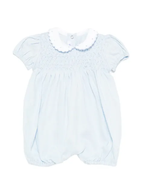 Siola smocked scalloped-collar romper