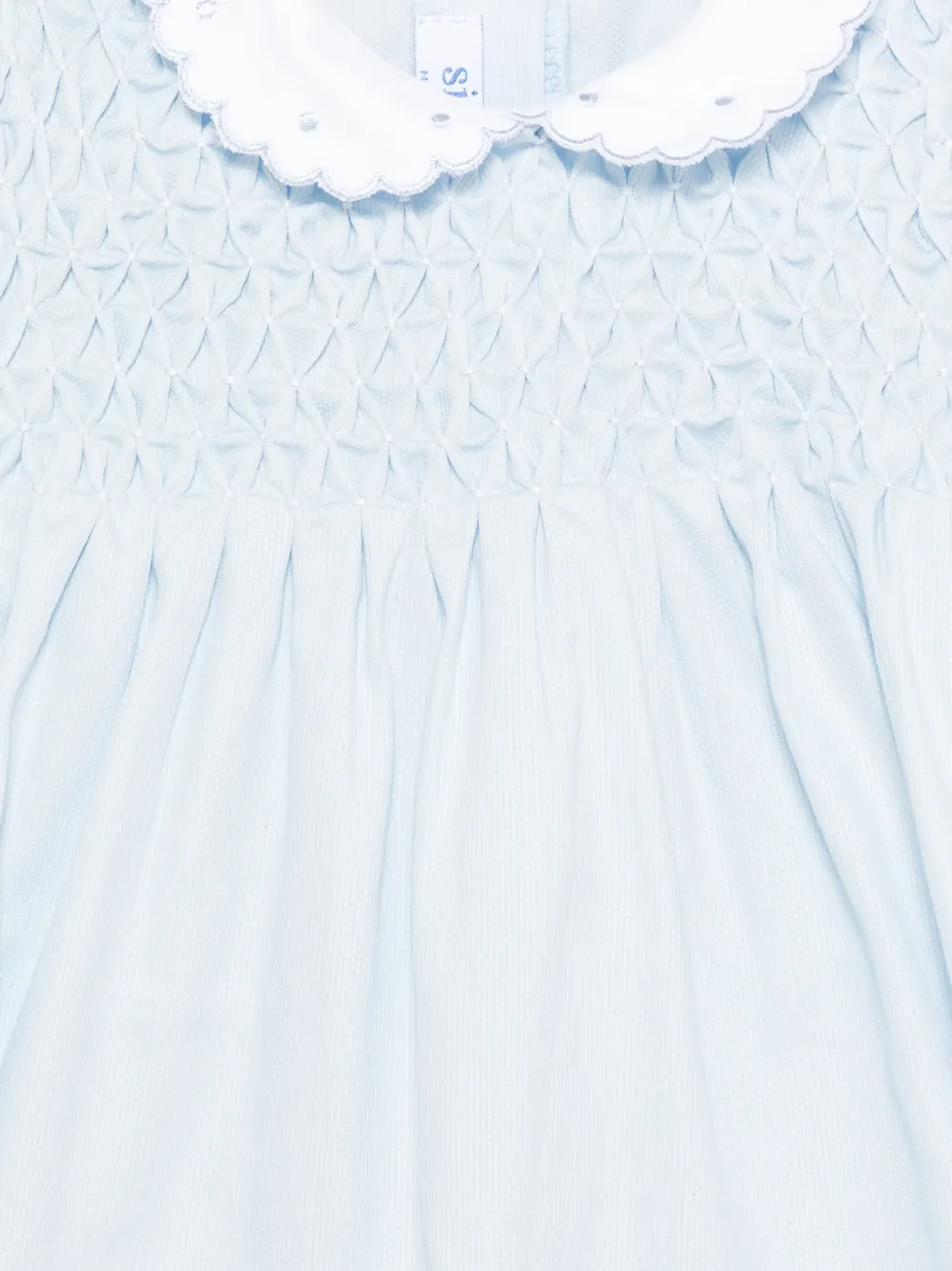 Siola Gesmockte romper met gewelfde kraag Blauw