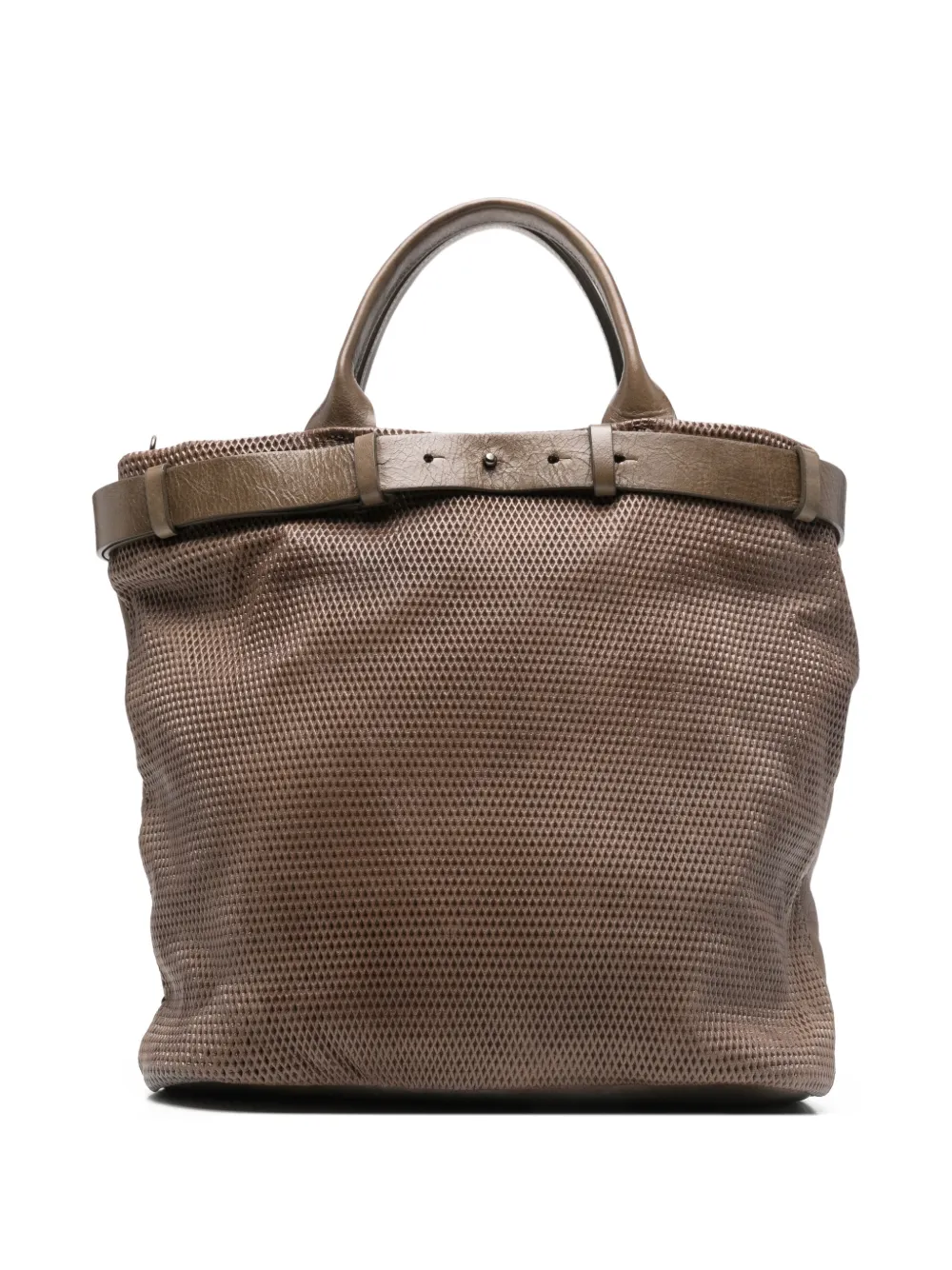 REPTILE´S HOUSE Bee textured tote bag - Marrone